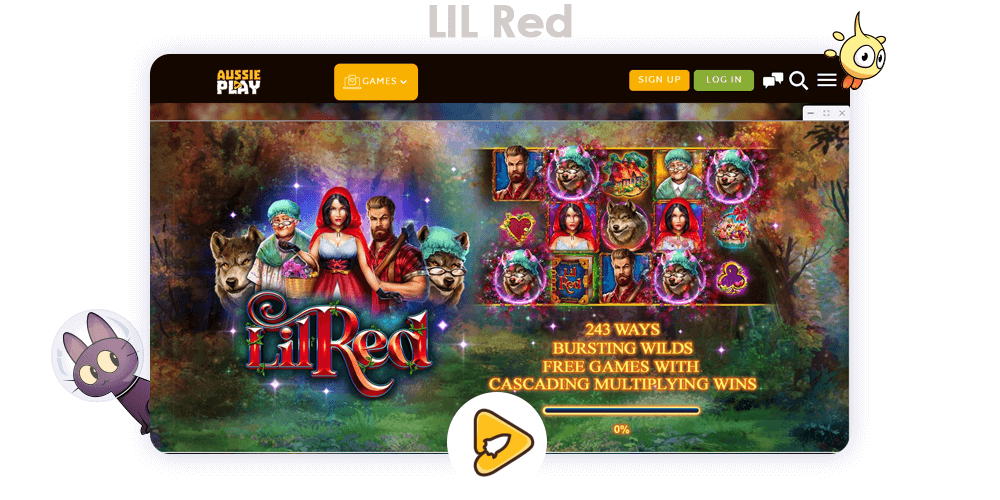 Using promo code after your first deposit you will receive Free Spins on LIL Red game, as well as extra money up toyour balance at Aussie Play Casino