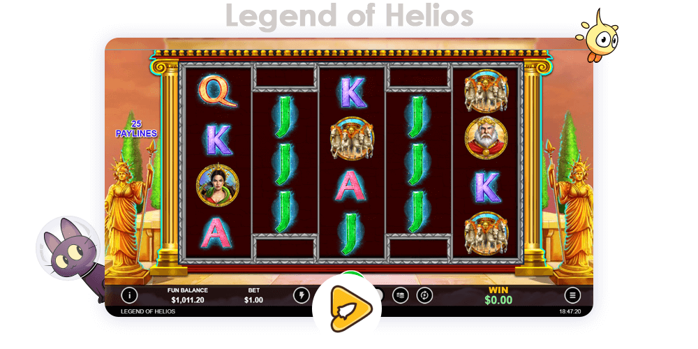 Using promo code after your first deposit you will receive Free Spins on Legend of Helios game, as well as extra money up toyour balance at Aussie Play Casino